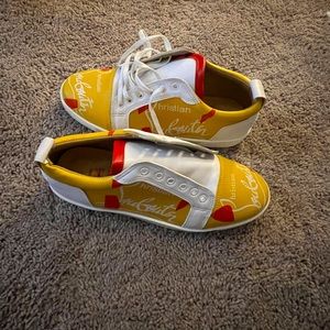 Red and Yellow Christian Louboutin Sneakers/ Red Bottoms